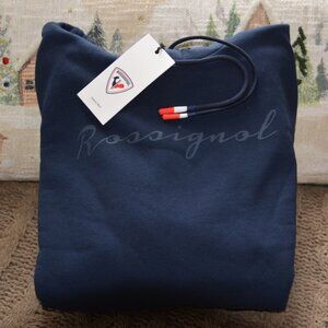 BNWT Rossignol Women's Hooded Logo Fleece Sweatshirt Size S (dark navy)